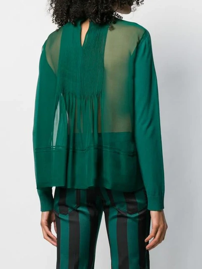 Shop N°21 Long-sleeve Fitted Sweater In Green