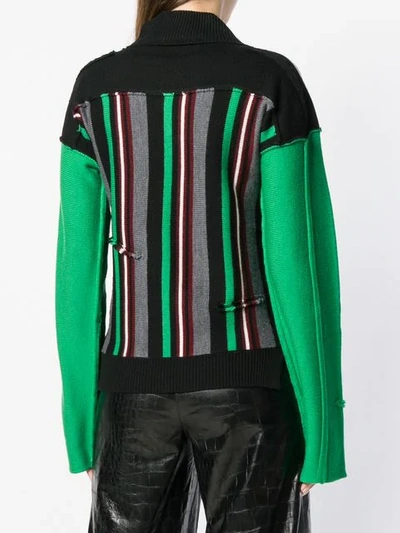 Shop Jw Anderson Logo Crest Knitted Jumper In Green