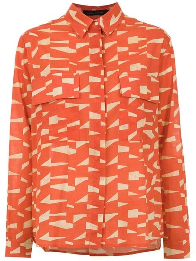 Shop Andrea Marques Printed Shirt In Orange