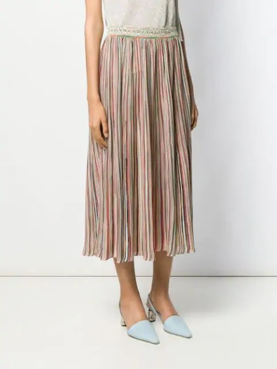 Shop Missoni Striped Midi Skirt In Sm0ko