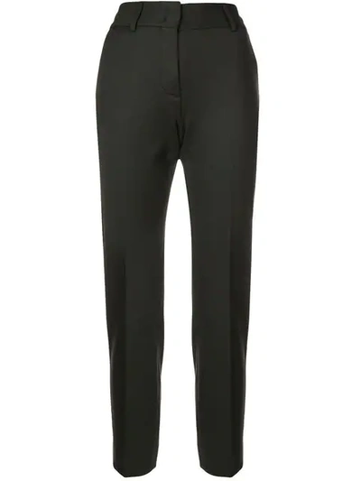 Shop Piazza Sempione Tapered Trousers In Brown