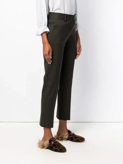 Shop Piazza Sempione Tapered Trousers In Brown