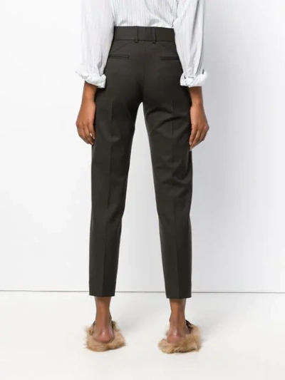 Shop Piazza Sempione Tapered Trousers In Brown