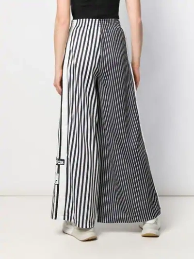 Adidas Originals Mixed Stripe Popper Pants In Black And White - Black |  ModeSens