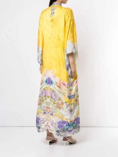 Shop Camilla Long Kimono Coat - Yellow