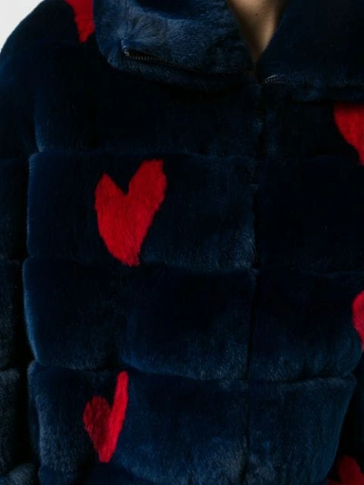Shop Simonetta Ravizza Dafne Hearts Jacket In Blue