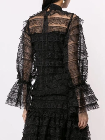 Shop Bambah Lace Victorian Blouse In Black