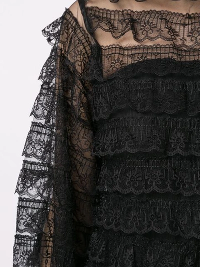 Shop Bambah Lace Victorian Blouse In Black