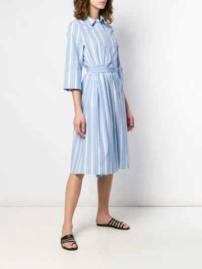 Shop Jil Sander Striped Shirt Dress In 452 Light Blue