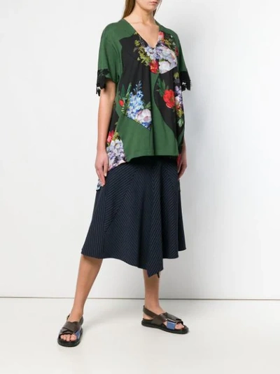 ANTONIO MARRAS LOOSE FIT ASYMMETRIC T-SHIRT - 绿色