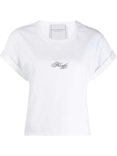 Shop Philosophy Di Lorenzo Serafini Printed Logo T-shirt In White