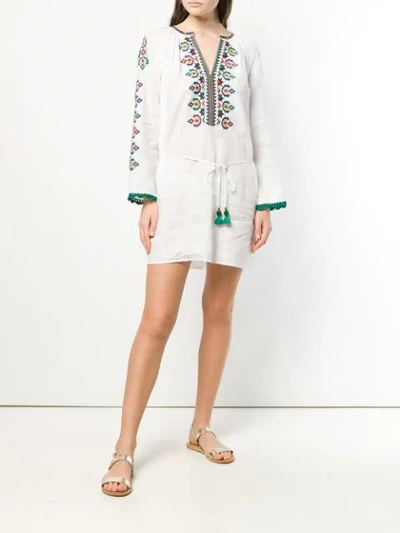 Shop Tory Burch Embroidered Beach Dress In White