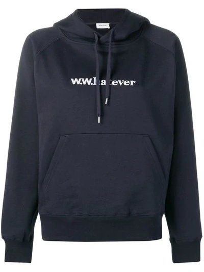 Shop Wood Wood Embroidered Hoodie In Blue