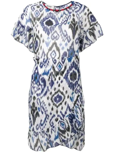 Shop Bazar Deluxe Aztec Print Dress In Blue