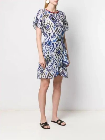 Shop Bazar Deluxe Aztec Print Dress In Blue