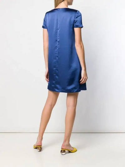 BLANCA SHORT SHIFT DRESS - 蓝色