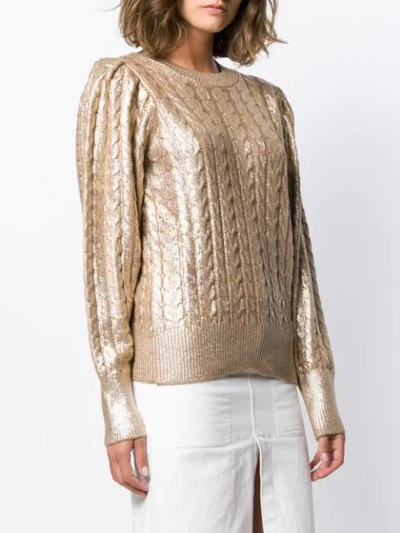 MSGM METALLIC KNITTED JUMPER - 金色