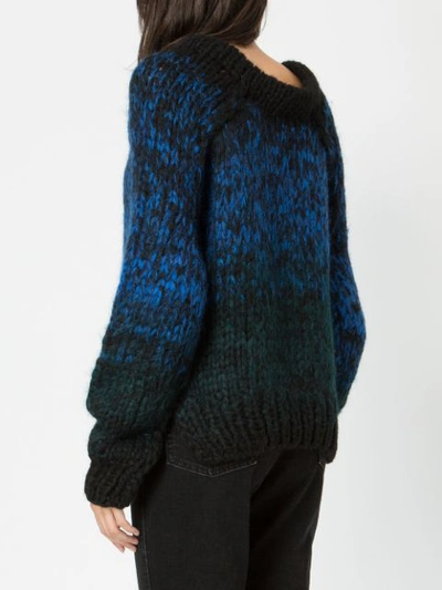 Shop Ilaria Nistri Woven Knit Jumper - Black