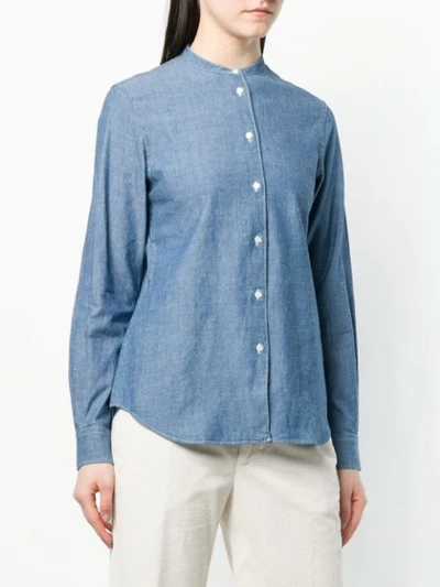 Aspesi Loose Fitted Shirt In Blue