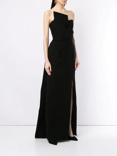 Shop Azzi & Osta Architectural Train Gown In Black