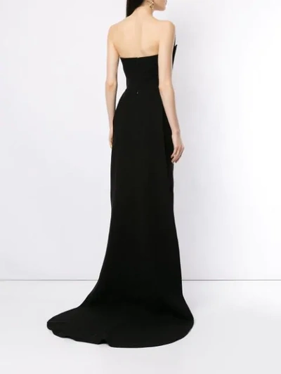 Shop Azzi & Osta Architectural Train Gown In Black