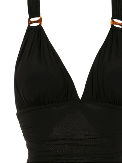 Shop Brigitte Plain Swimsuit In Black
