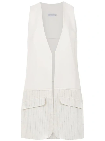 Shop Mara Mac Long Waistcoat In White