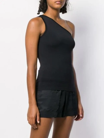 Shop Helmut Lang Asymmetric Vest Top In Black
