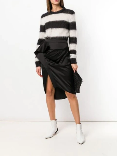 Shop Givenchy Asymmetric Draped Skirt In Black