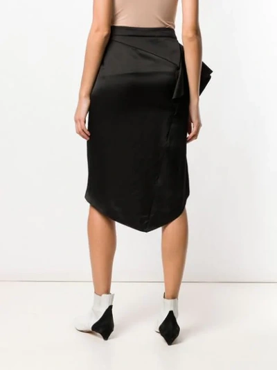 Shop Givenchy Asymmetric Draped Skirt In Black