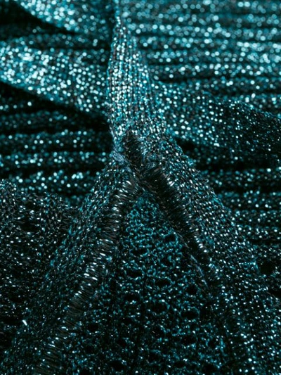 Shop M Missoni Lurex Knit Maxi Dress In Blue