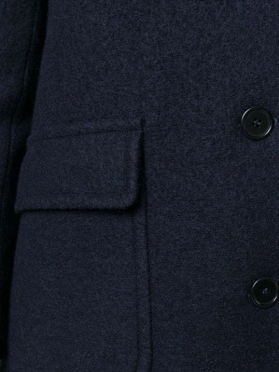 Shop Aspesi Short Single Breasted Coat - Blue