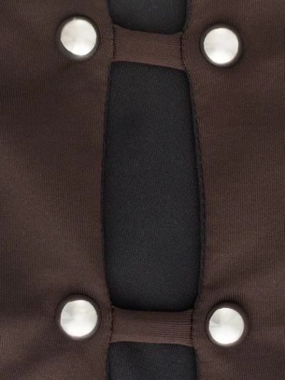 Shop Rudi Gernreich Dome Tie Detail Swimsuit In Brown