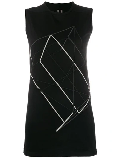Shop Rick Owens Embroidered Tank Top In Black