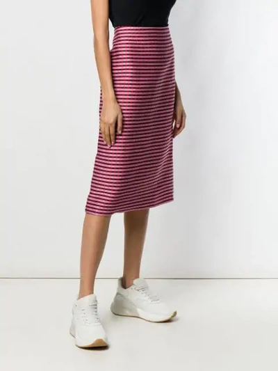 Shop Marni Checked Pencil Skirt In Pink