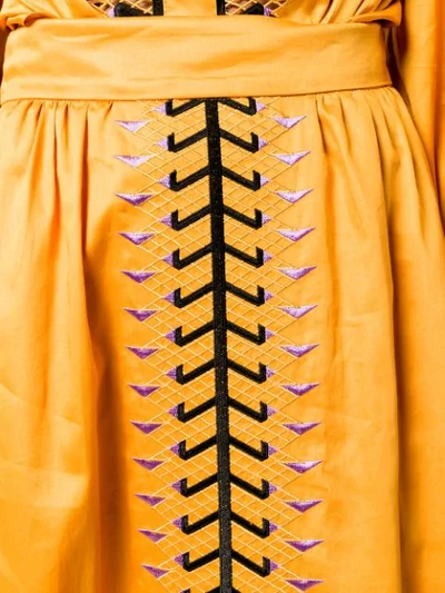 Shop Temperley London Agnes Skirt In Orange
