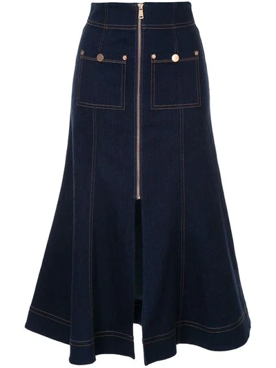 Shop Alice Mccall Azure Skirt In Blue