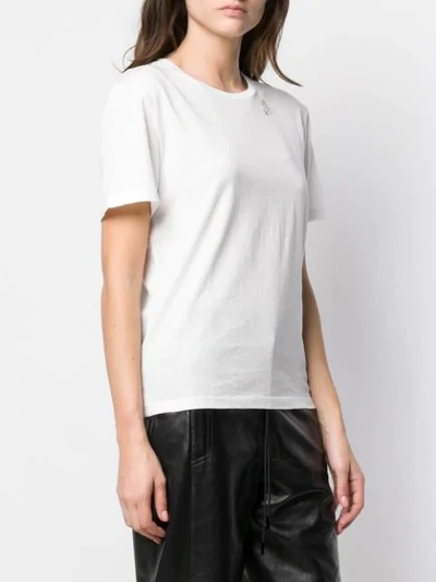 Shop Saint Laurent Round Neck T-shirt In White