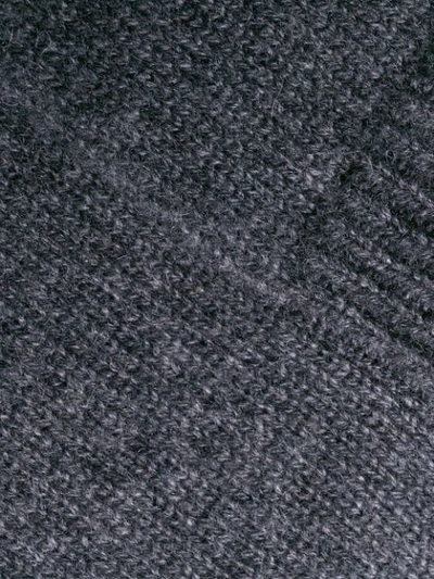 Shop Ferragamo Scarf-detail Knit Dress In Grey