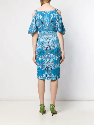 Shop Peter Pilotto Floral Print Dress In Blue