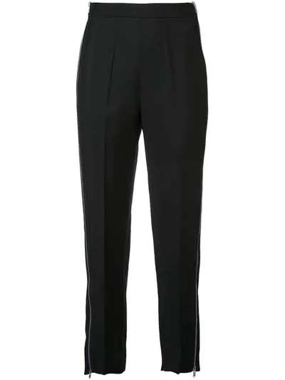 Shop Givenchy High Waist Tailored Trousers In Black