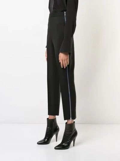 Shop Givenchy High Waist Tailored Trousers In Black