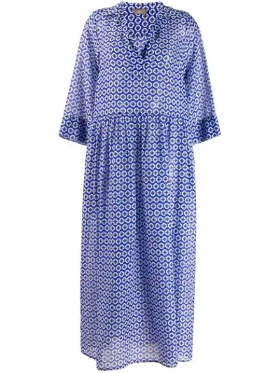 Shop Altea Geometric Print Dress - Blue