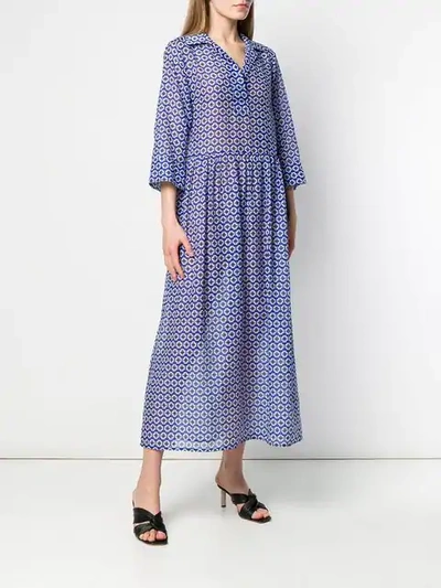Shop Altea Geometric Print Dress - Blue