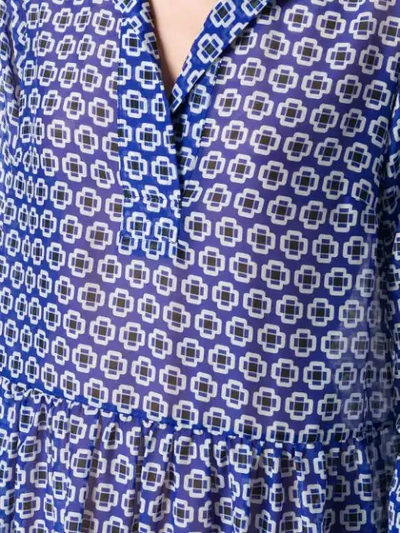 ALTEA GEOMETRIC PRINT DRESS - 蓝色