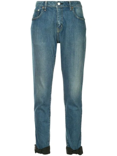 Shop Tu Es Mon Tresor Skinny-jeans Mit Schleifen In Blue