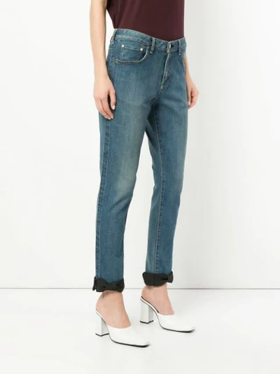 Shop Tu Es Mon Tresor Skinny-jeans Mit Schleifen In Blue