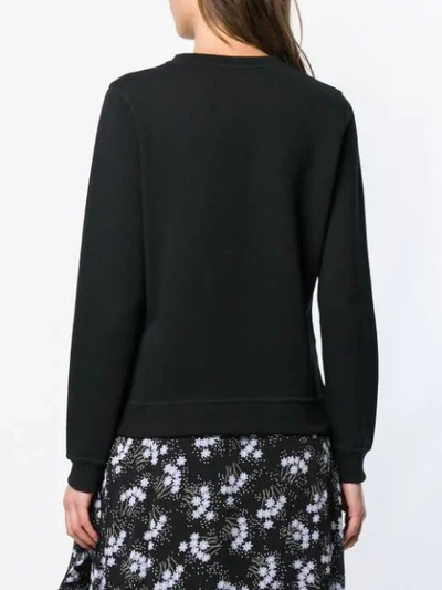 Shop Kenzo Rose Embroidered Sweatshirt In Black