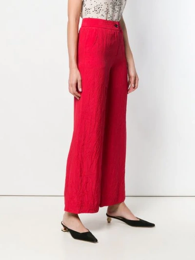 Shop Alysi Wrinkled Effect Trousers - Red