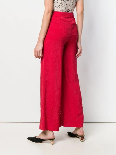 Shop Alysi Wrinkled Effect Trousers - Red